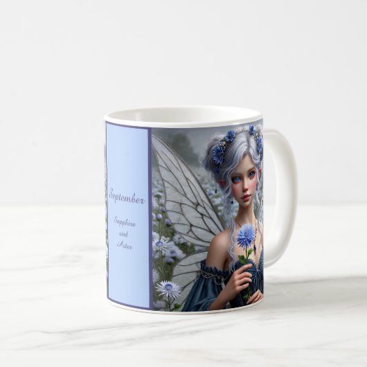 Mug Belle fée de septembre en Asters (Devant droit)