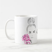 Mug Belle femme illustration de mode marque (Gauche)