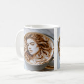 Mug Belle femme Latte Art (Devant gauche)