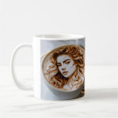 Mug Belle femme Latte Art (Gauche)