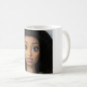 Mug Belle femme noire Doll Doll Photo (Devant droit)