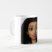 Mug Belle femme noire Doll Doll Photo (Devant gauche)