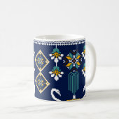 Mug Belle figure tribale ukrainienne géométrique ethni (Devant droit)