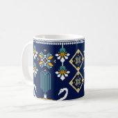 Mug Belle figure tribale ukrainienne géométrique ethni (Devant gauche)
