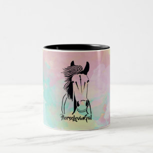 Mug Belle Fille Amoureuse des Chevaux Artistiques