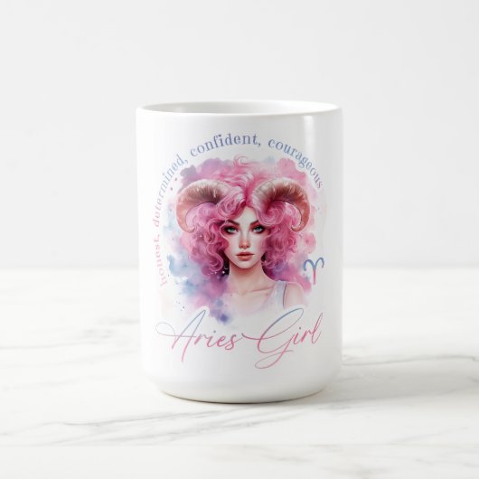 Mug Belle Fille Bélier Avec Traits (Centre)