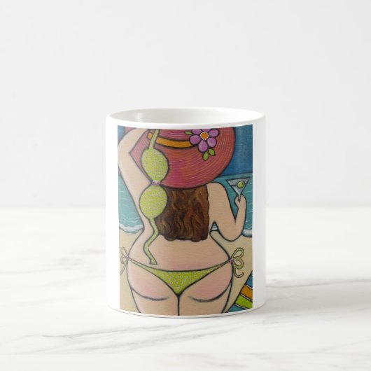Mug Belle fille dans le bikini (Centre)