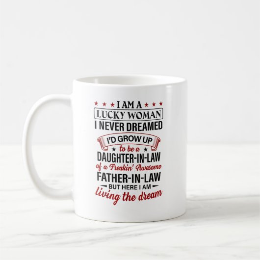 Mug Belle-fille d'un père de famille d'enfer (Gauche)