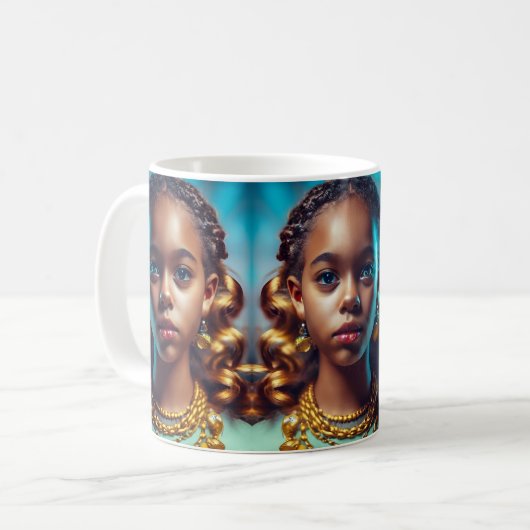 Mug Belle fille noire, Héritage-Mois Femmes-Hist (Devant gauche)
