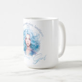 Mug Belle Fille Verseau Avec Traits (Devant droit)
