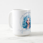 Mug Belle Fille Verseau Avec Traits (Devant gauche)