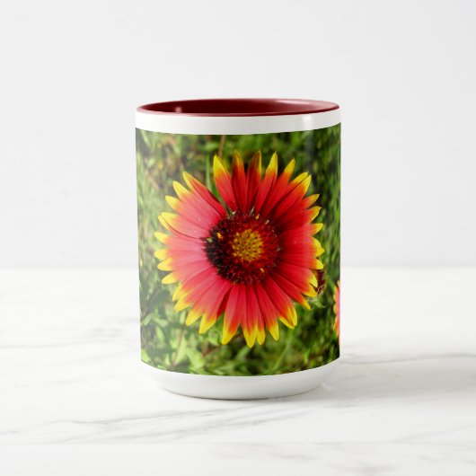 Mug Belle fleur couvrante indienne (Centre)