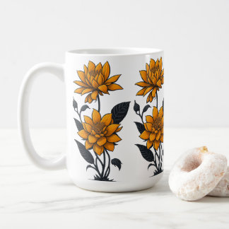 Mug Belle Fleur de Jasmin Orange