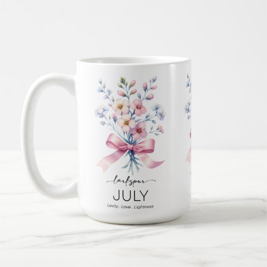 Mug Belle Fleur de Mois de Naissance/Narcisse/Mars (Gauche)