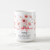 Mug Belle Fleur de Mois de Naissance / Pavot d'Août (Centre)