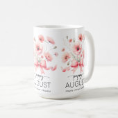 Mug Belle Fleur de Mois de Naissance / Pavot d'Août (Devant droit)