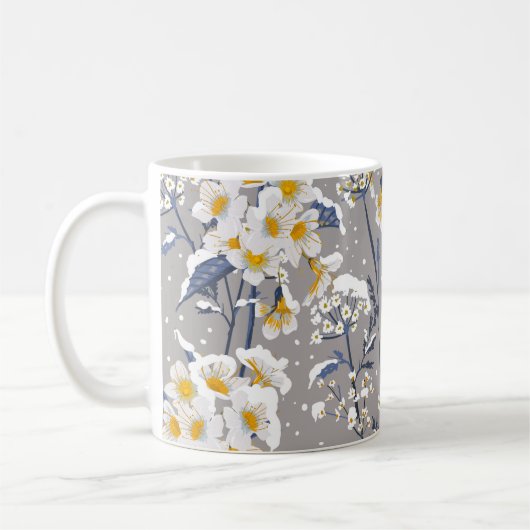 Mug Belle fleur d'hiver fleurissant dans le delic de n (Gauche)