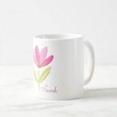 Mug Belle Fleur rose (Devant droit)