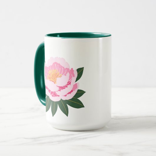 Mug Belle Fleur rose (Devant gauche)