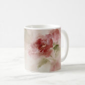 Mug Belle Fleur Rouge Florale (Devant droit)
