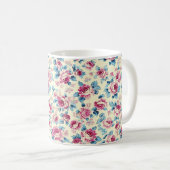Mug Belle Fleurs Filles Rose Printemps Romantique (Devant droit)
