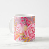 Mug Belle florale rose (Devant gauche)