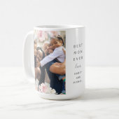 Mug Belle Florale rose Meilleure Maman Jamais Deux Pho (Devant gauche)