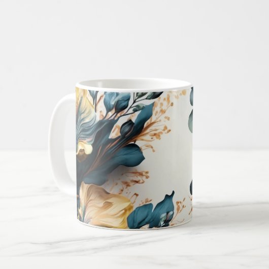 Mug Belle flore aquarelle (Devant gauche)