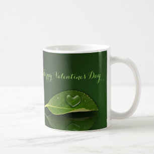 Mug Belle gouttelette d'eau en forme de coeur sur la f