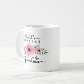 Mug Belle grand-maman florale d'Okayest des mondes (Devant gauche)