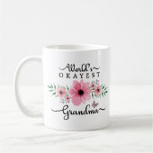 Mug Belle grand-maman florale d'Okayest des mondes (Gauche)