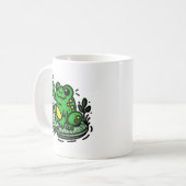 Mug Belle grenouille du matin sur la main de Lily Pad (Devant gauche)