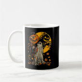 Mug Belle Halloween Citrouille Fantôme Automne Feuille (Gauche)