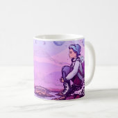 Mug Belle illustration de fille (Devant droit)