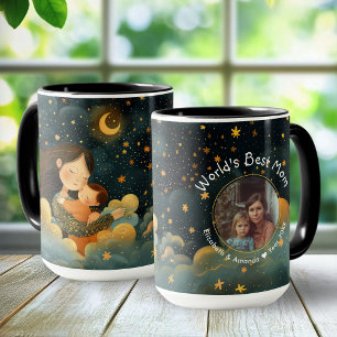 Mug Belle illustration de Mère & Enfant   Fête des mèr
