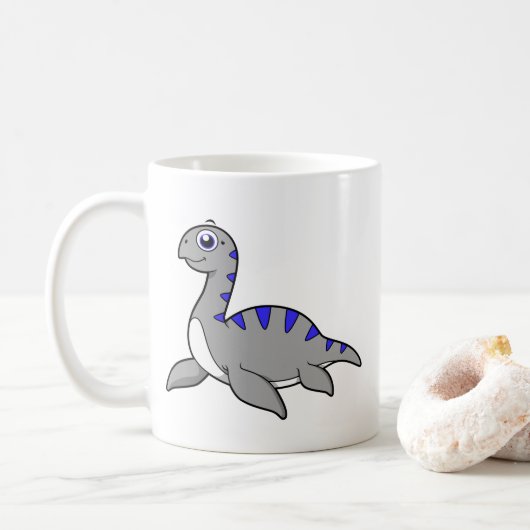 Mug Belle Illustration D'Un Monstre Loch Ness. (Avec donut)