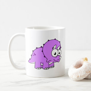 Mug Belle Illustration D'Un Tricératops.