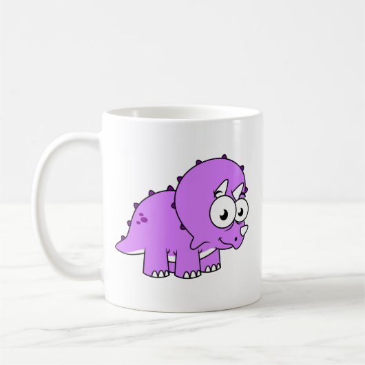 Mug Belle Illustration D'Un Tricératops. (Gauche)