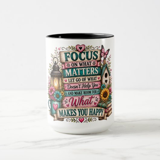 Mug Belle Inspiration Focus sur ce qui compte (Centre)