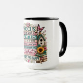 Mug Belle Inspiration Focus sur ce qui compte (Devant droit)