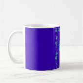 Mug Belle Iridescente Blue Floral Art peinture à l'hui (Gauche)