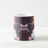 Mug Belle Jeune Fille Parmi Les Fleurs Roses Portrait (Centre)