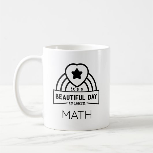 Mug Belle Journée Pour Apprendre Prof De Maths (Gauche)