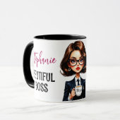 Mug Belle Lady Boss avec citation (Devant gauche)