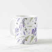 Mug Belle Lavande miel abeilles florales (Devant gauche)