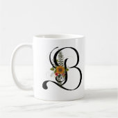 Mug belle lettre florale B (Gauche)