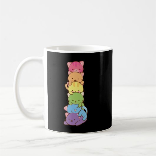 Mug Belle LGBT Arc-en-ciel Gay pride Drapeau Kawaii Ch (Gauche)
