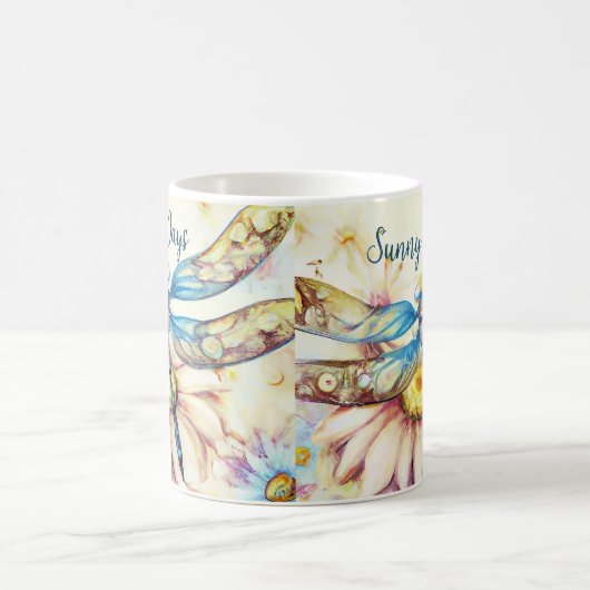 Mug Belle libellule aquarelle, (Centre)