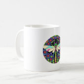 Mug Belle libellule, colorée et ornée (Devant gauche)
