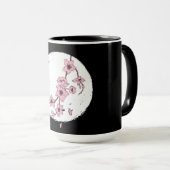 Mug Belle lune de fleurs de cerisiers (Devant droit)